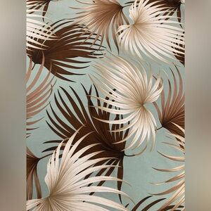 🦋2 For $50🦋Tropical Leaf Print Fabric Shower Curtain